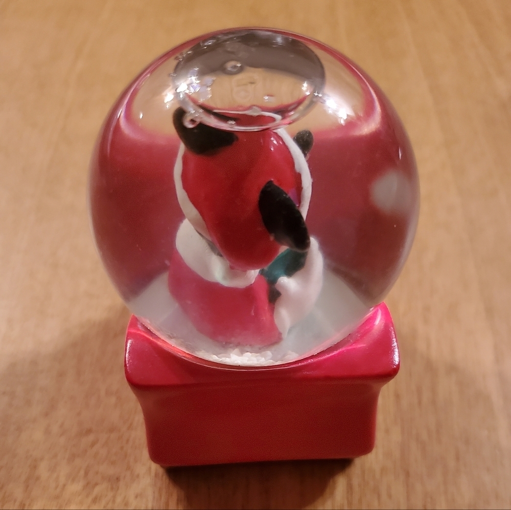 2003 DISNEY SANTA MICKEY MOUSE IN SLEIGH JCPENNEY MINI GLASS SNOW GLOBE HOLIDAY - Picture 5 of 8
